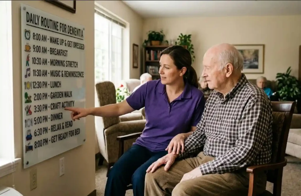 daily routine for dementia