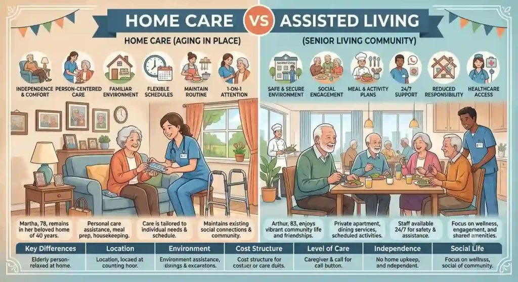 home care vs assisted living